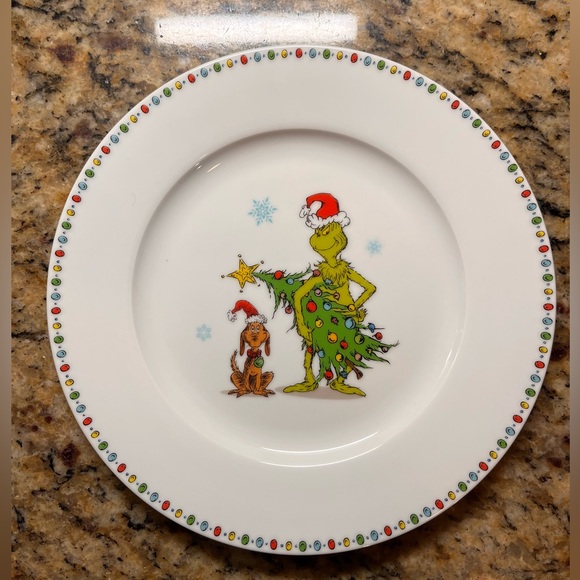 Dr. Seuss Dining New Dr Seuss 4 Zrike The Grinch Who Stole Christmas Tree Salad Plates